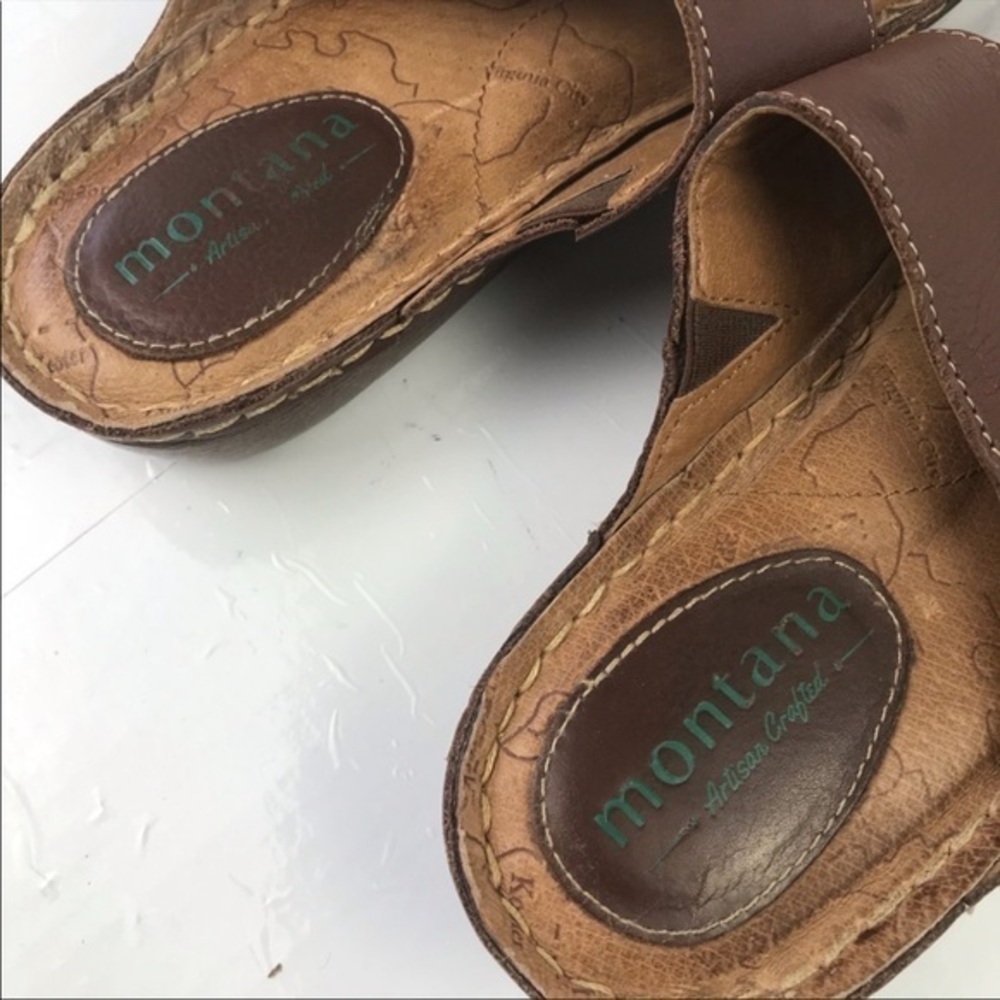 Montana Artisan Crafted leather thong sandals 8M - Picture 6 of 11